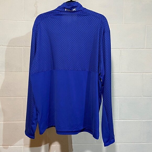 RLX Ralph Lauren Men's Golf LS Quarter Zip Blue Performance Stretch Sports Logo - Picture 6 of 11